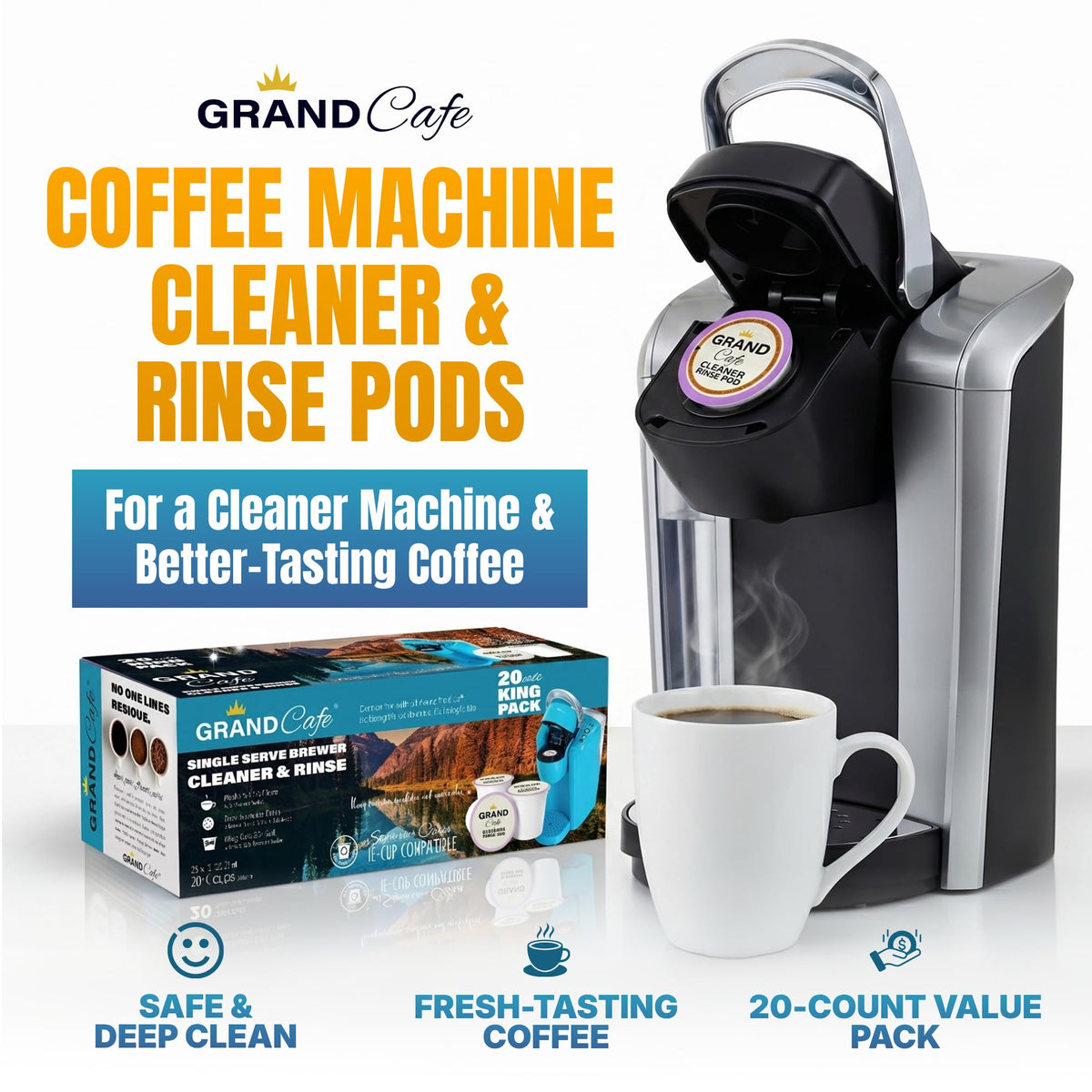 20-pod value pack from Grand Cafe de la Gare for regular maintenance