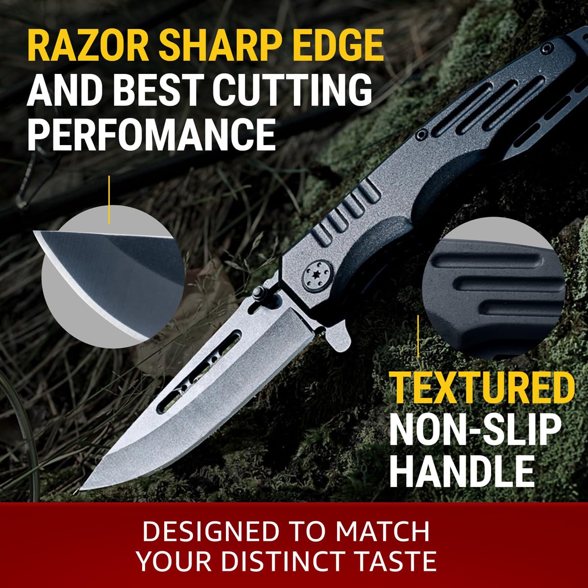 Blade with black oxide coating on Grand Way 6681 G.