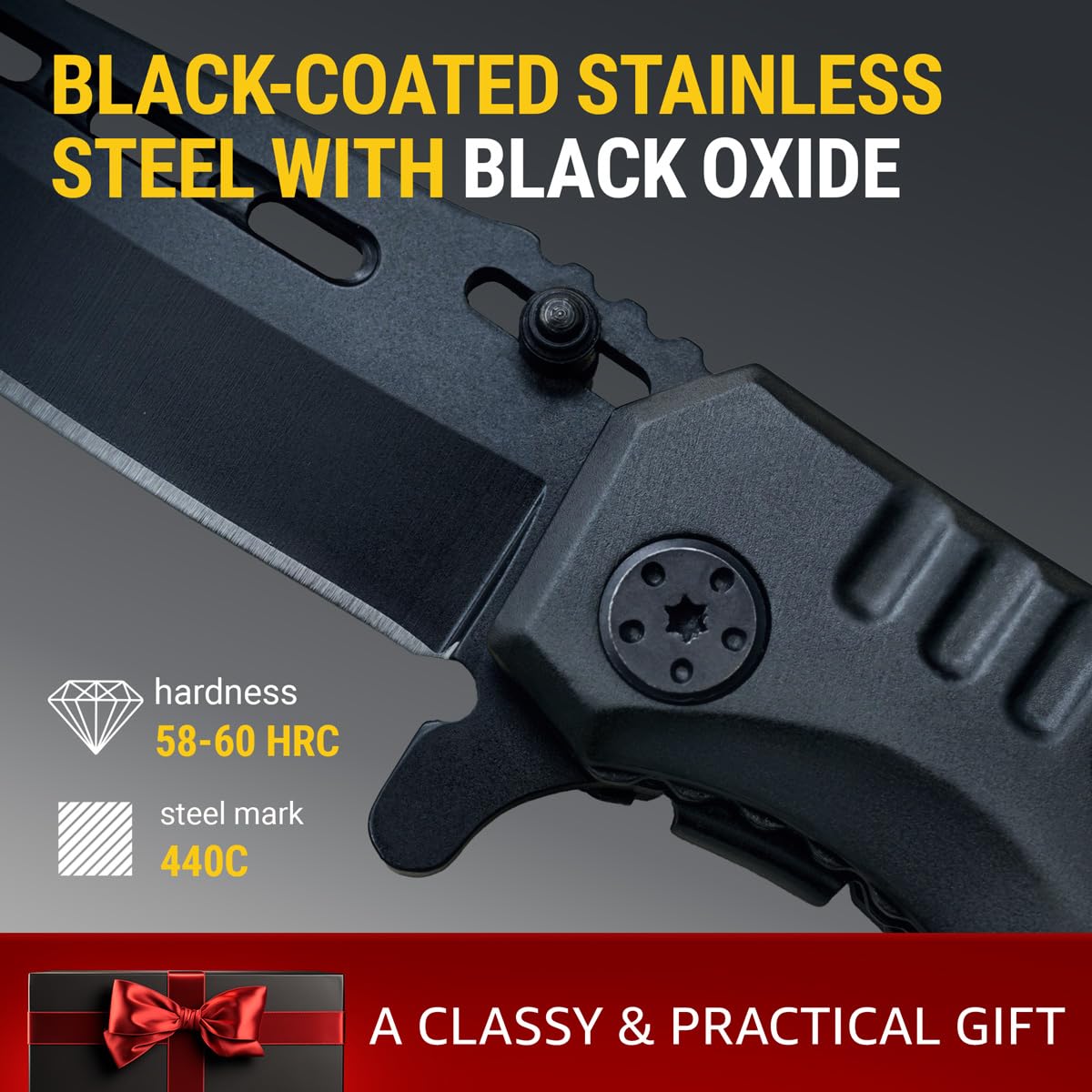 Aluminum handle on Grand Way 6681 G provides an ergonomic grip.