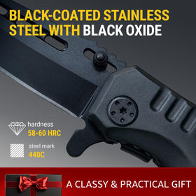 Aluminum handle on Grand Way 6681 G provides an ergonomic grip.