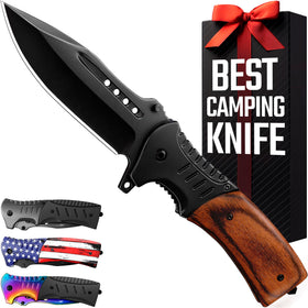 Grand Way pocket knife with rosewood handle for a durable outdoor grip