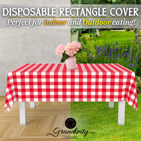 Grandipity 12-pack rectangle tablecloths cover multiple tables affordably