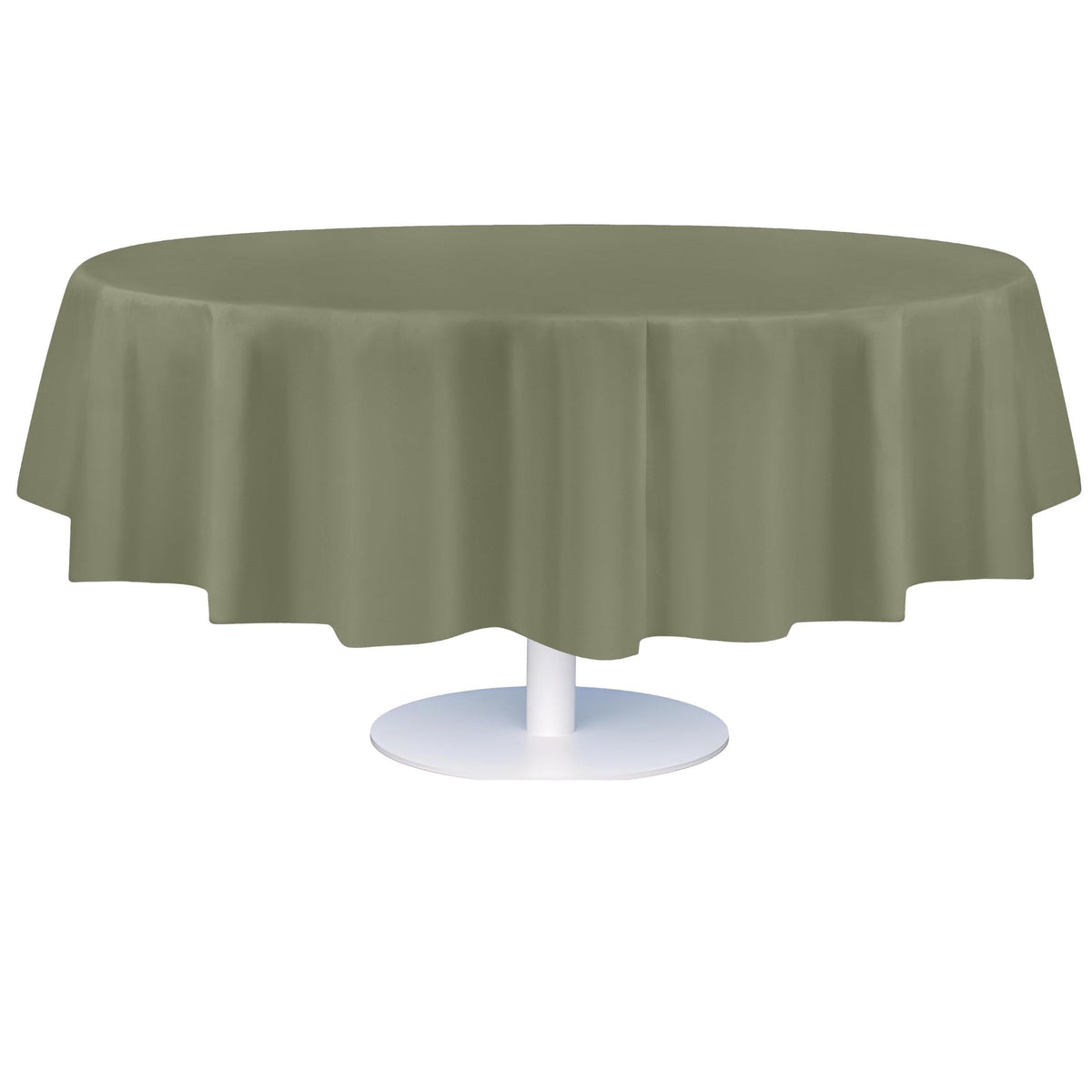 Grandipity 12-pack round tablecloth 84-inch sage green covers tables for gatherings.