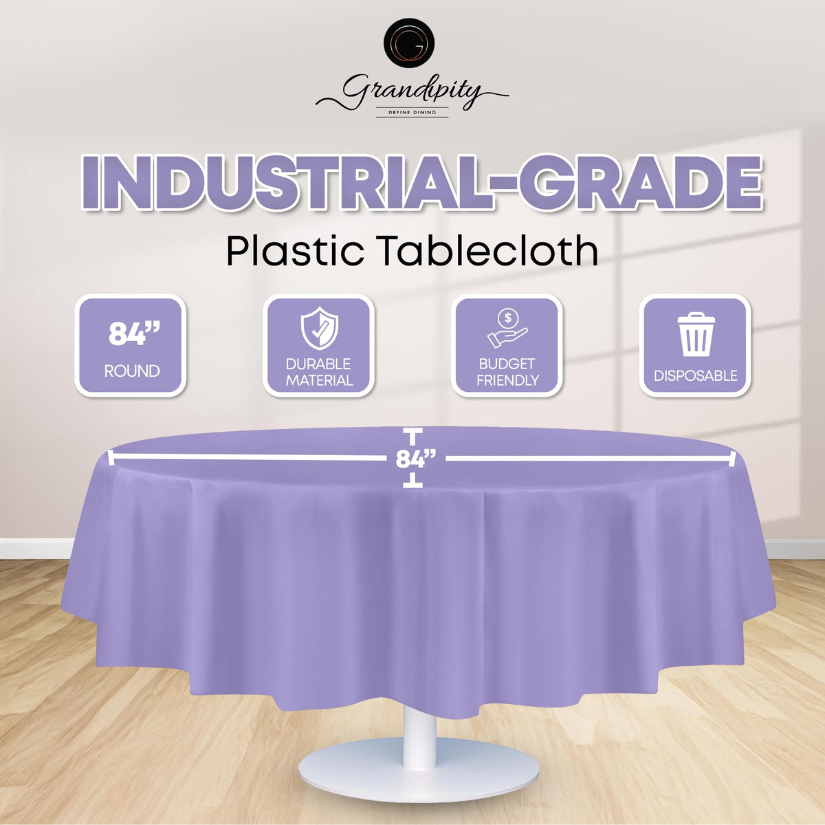 Grandipity disposable tablecloths enable easy cleanup after gatherings and crafts.