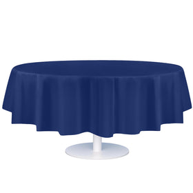 Grandipity navy blue round tablecloth 84in protecting indoor or outdoor surfaces