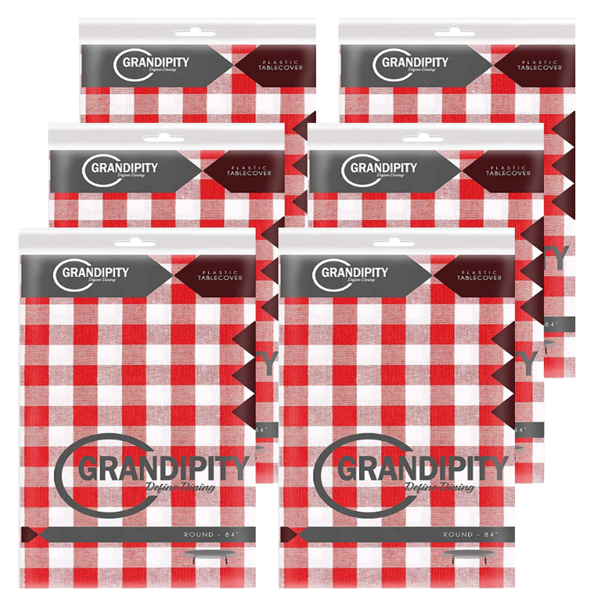 Grandipity red gingham tablecloth decorates tables with classic festive charm