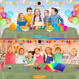 Grandipity disposable tablecloth ideal for arts and crafts mess cleanup.