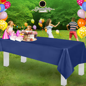 Grandipity navy tablecloth bulk pack helps save money for frequent events