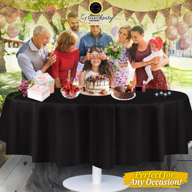 Grandipity tear-resistant edge keeps coverage during lively gatherings.