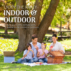 Durable waterproof Grandipity tablecloth protecting outdoor table