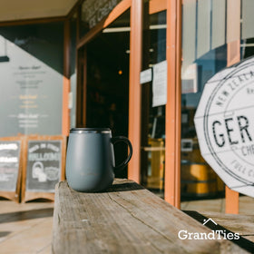 GRANDTIES 16oz tumbler suits home, office, travel, or outdoor adventures.