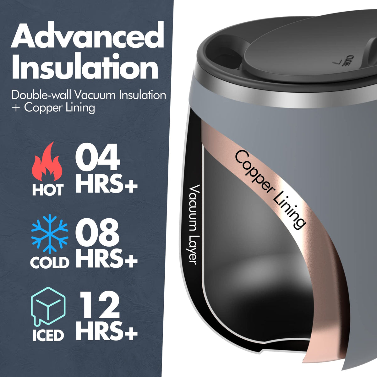 GRANDTIES 16oz tumbler with wine-glass shape adds elegance to travel.