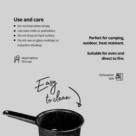 Granite Ware dishwasher-safe design makes cleanup simple.