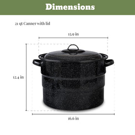 Granite Ware 7-jar capacity rack supports efficient batch canning.