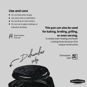 Nonstick porcelain enamel ensures easy residue lifting