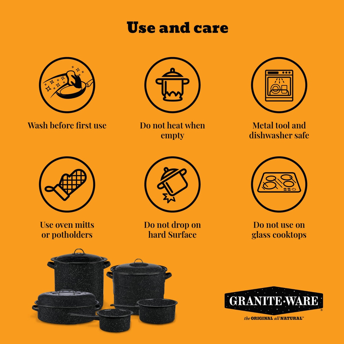 Granite Ware roaster lid-doubles-as-second-roaster view for multitasking.