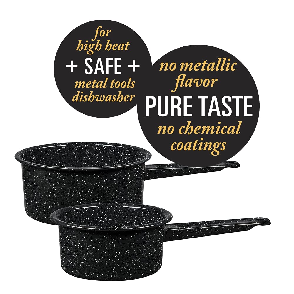Granite Ware scratch-resistant finish stays durable through daily use.