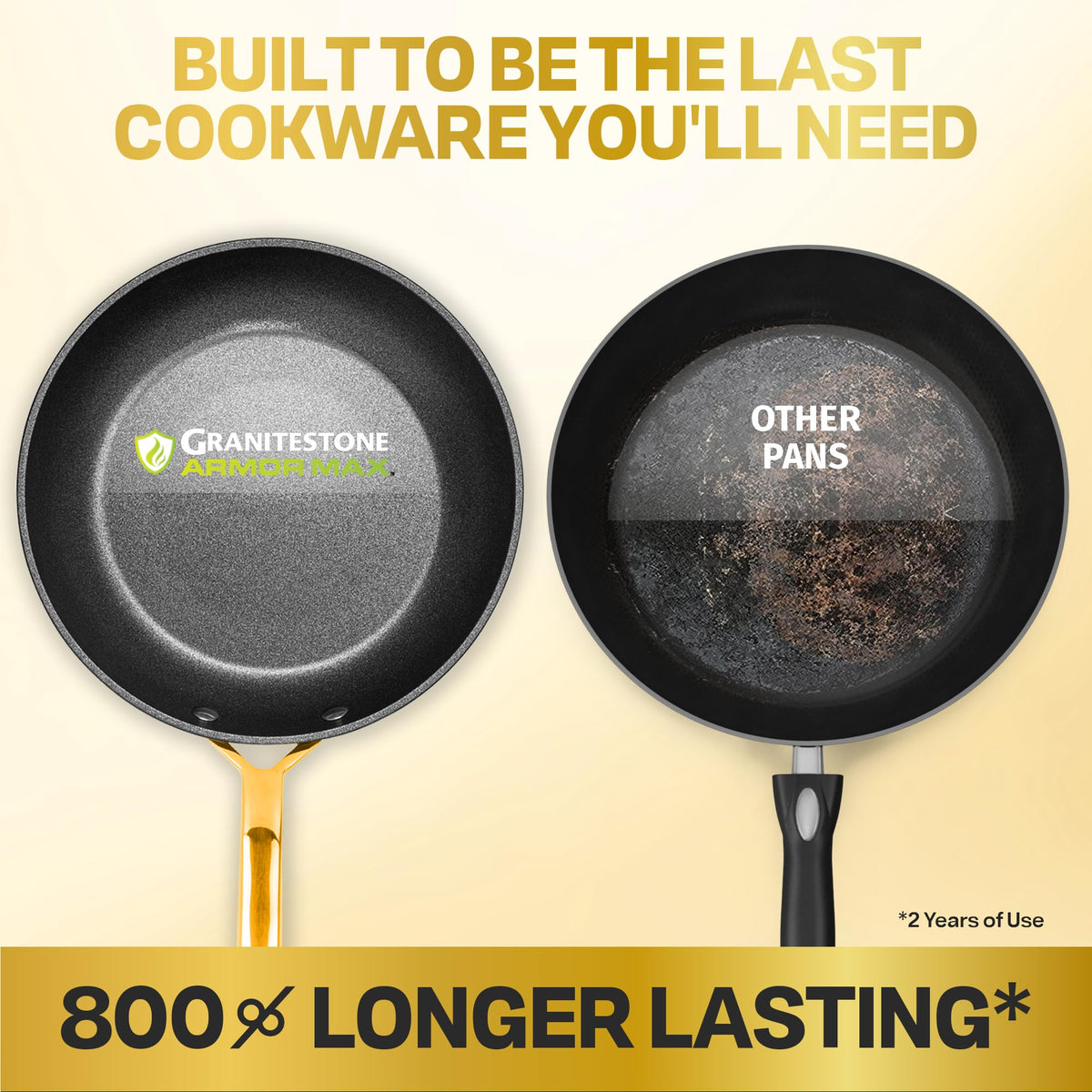 Granitestone Armor Max nonstick coating enables effortless food release