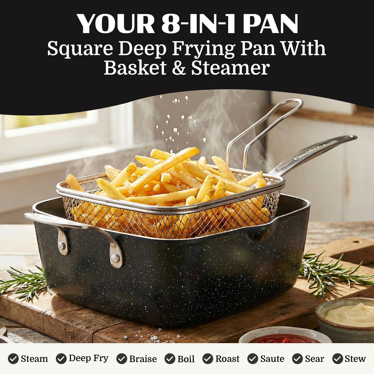 Granitestone Ceraluxe 20pc steamer rack for healthy steaming options
