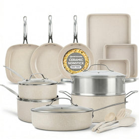 Granitestone Ceraluxe 20pc Cookware Set for everyday meals