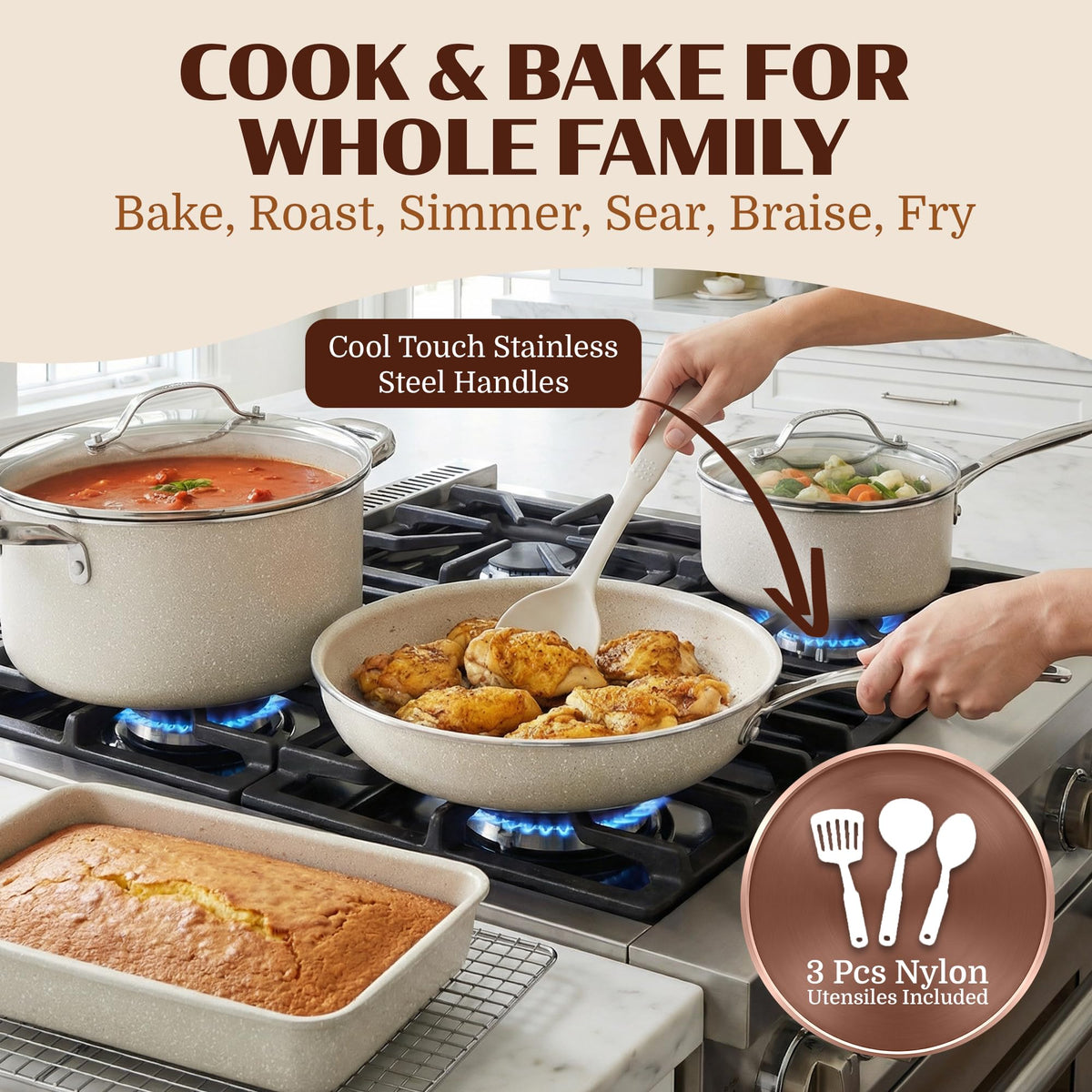 Granitestone Ceraluxe complete bakeware for cookies and sheet-pan meals