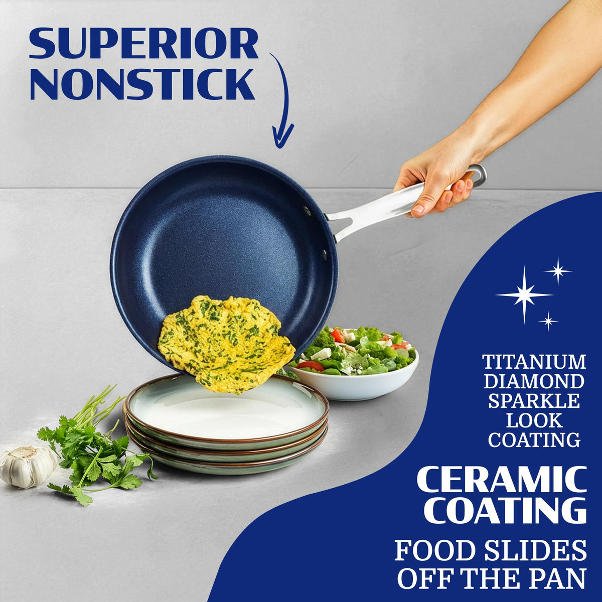 Granitestone Ceraluxe deep square casserole with lid in kitchen