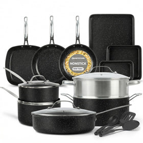Granitestone 8.5-inch frying pan with nonstick surface for easy release.