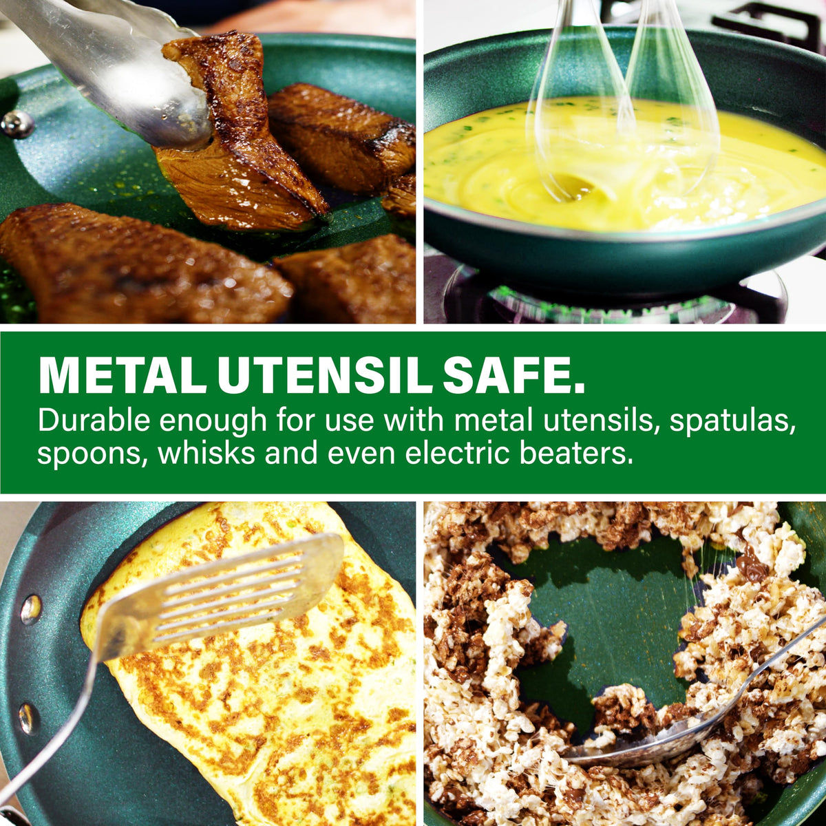 Granitestone pan is metal utensil safe for long-lasting cooking