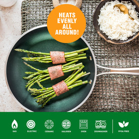 Granitestone triple-coated nonstick provides reliable release and easy cleanup