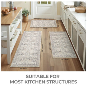 GRANNY SAYS Boho kitchen rug 20x48 cushions feet during meal prep.