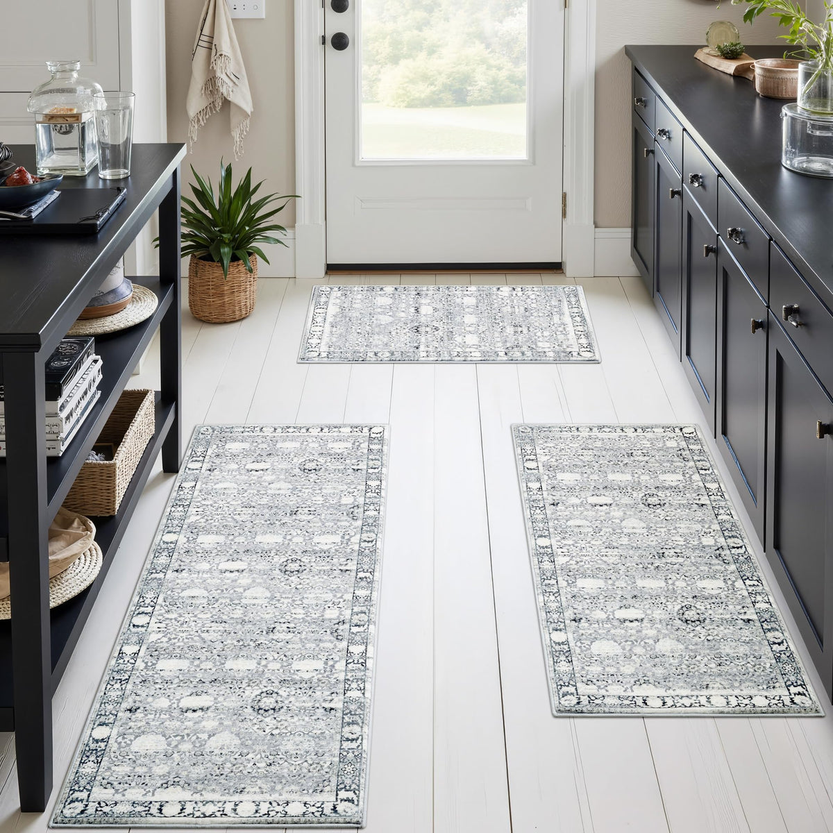 GRANNY SAYS boho kitchen rug set 3 front view 20x32 ideal for kitchen comfort