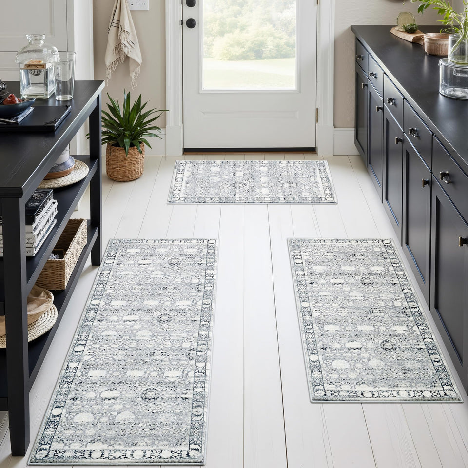 GRANNY SAYS boho kitchen rug set 3 front view 20x32 ideal for kitchen comfort