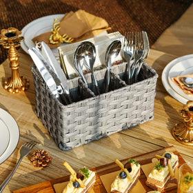 GRANNY SAYS handwoven design offers unique character with practical storage.