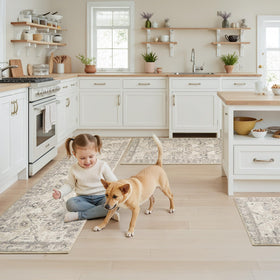 GRANNY SAYS Laundry room mat offers soft comfort and easy maintenance.