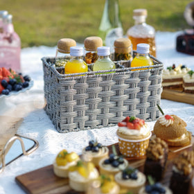 GRANNY SAYS portable organizer for meals and gatherings.