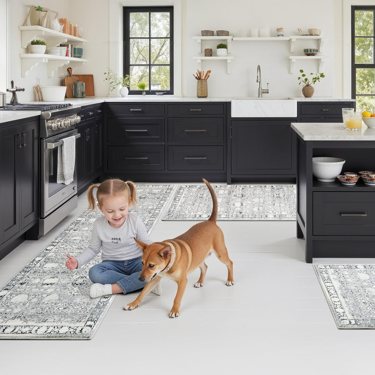 GRANNY SAYS versatile rug set for kitchen bathroom laundry hallway spaces
