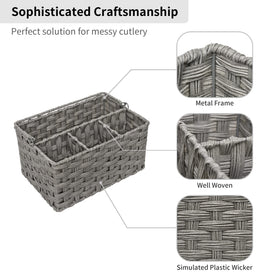 GRANNY SAYS picnic-ready utensil caddy ready for outdoor dining.