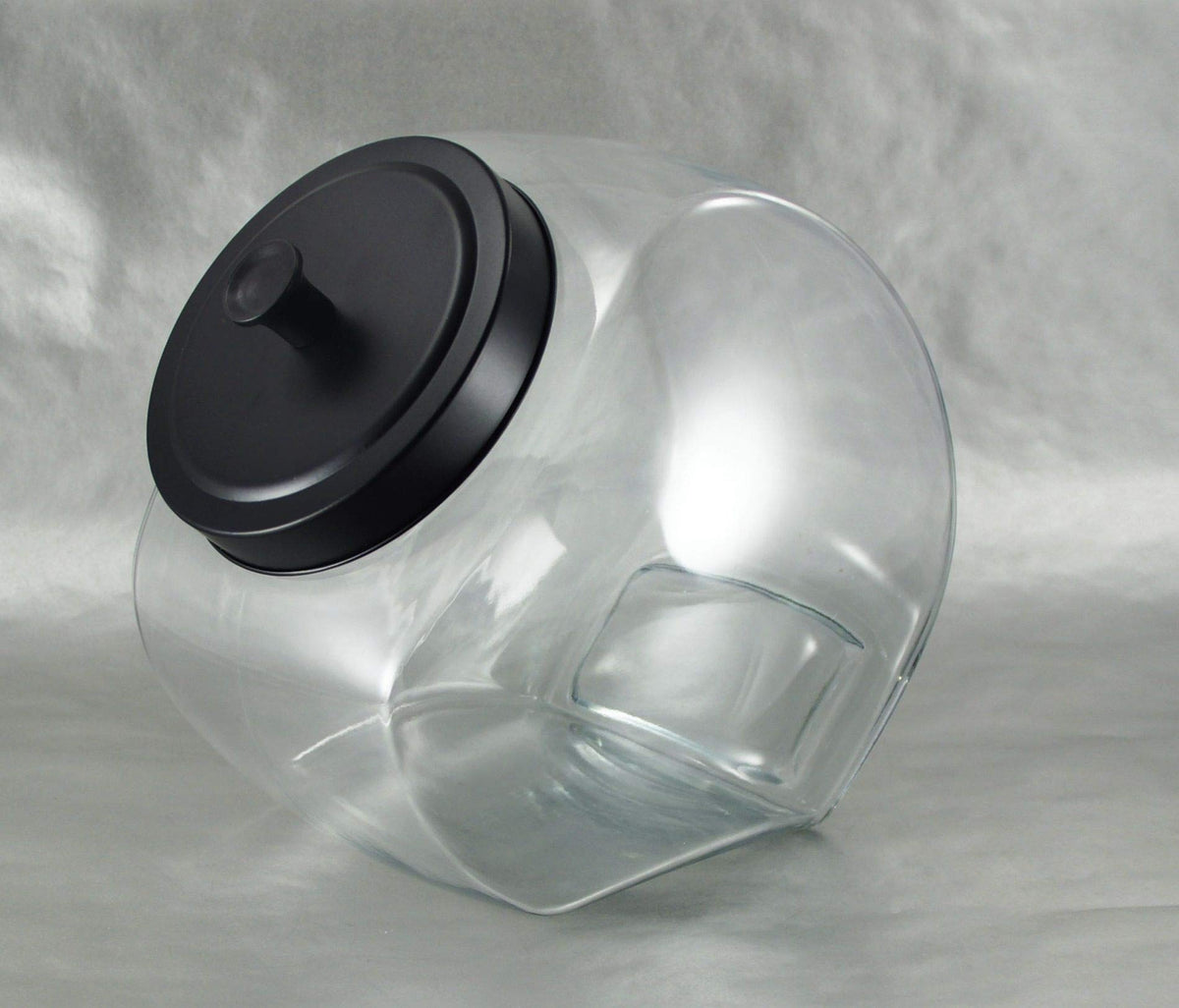 Grant Howard slanted storage jar with matte metal top for pantry organization and easy cleaning