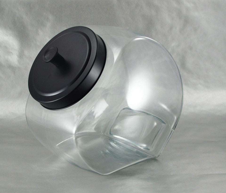 Grant Howard slanted storage jar with matte metal top for pantry organization and easy cleaning
