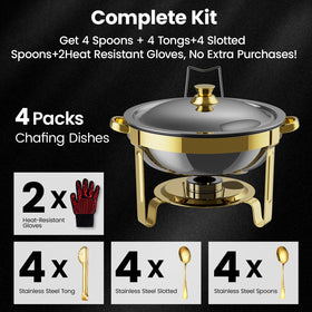 Granvell 6QT chafers with enlarged water pan extend heat retention
