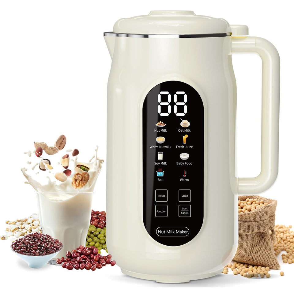Graplife 10-in-1 Nut Milk Maker 42oz makes silky almond and soy milks at home