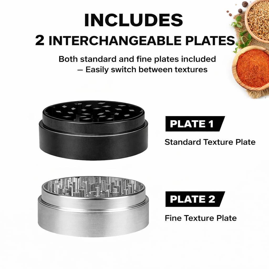 GRAVEND dual grind surface image emphasizes versatility for fine and medium textures.
