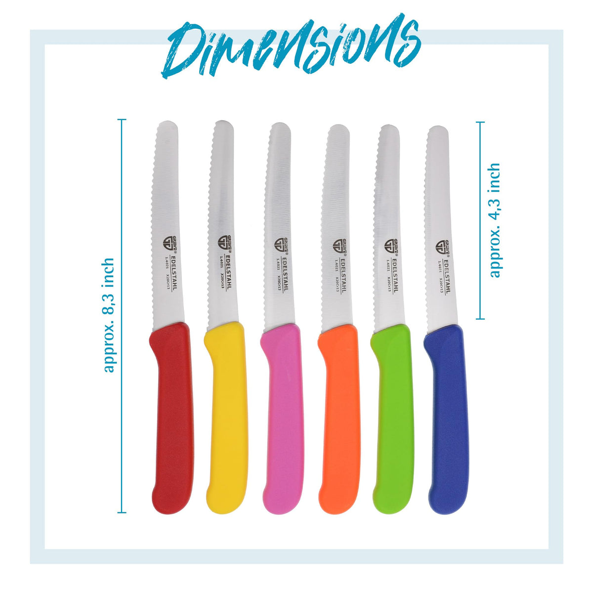 GRÄWE table knife with colorful handles enhances table decor during meals