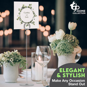Gray Bunny chrome sign holder for banquets and restaurant displays