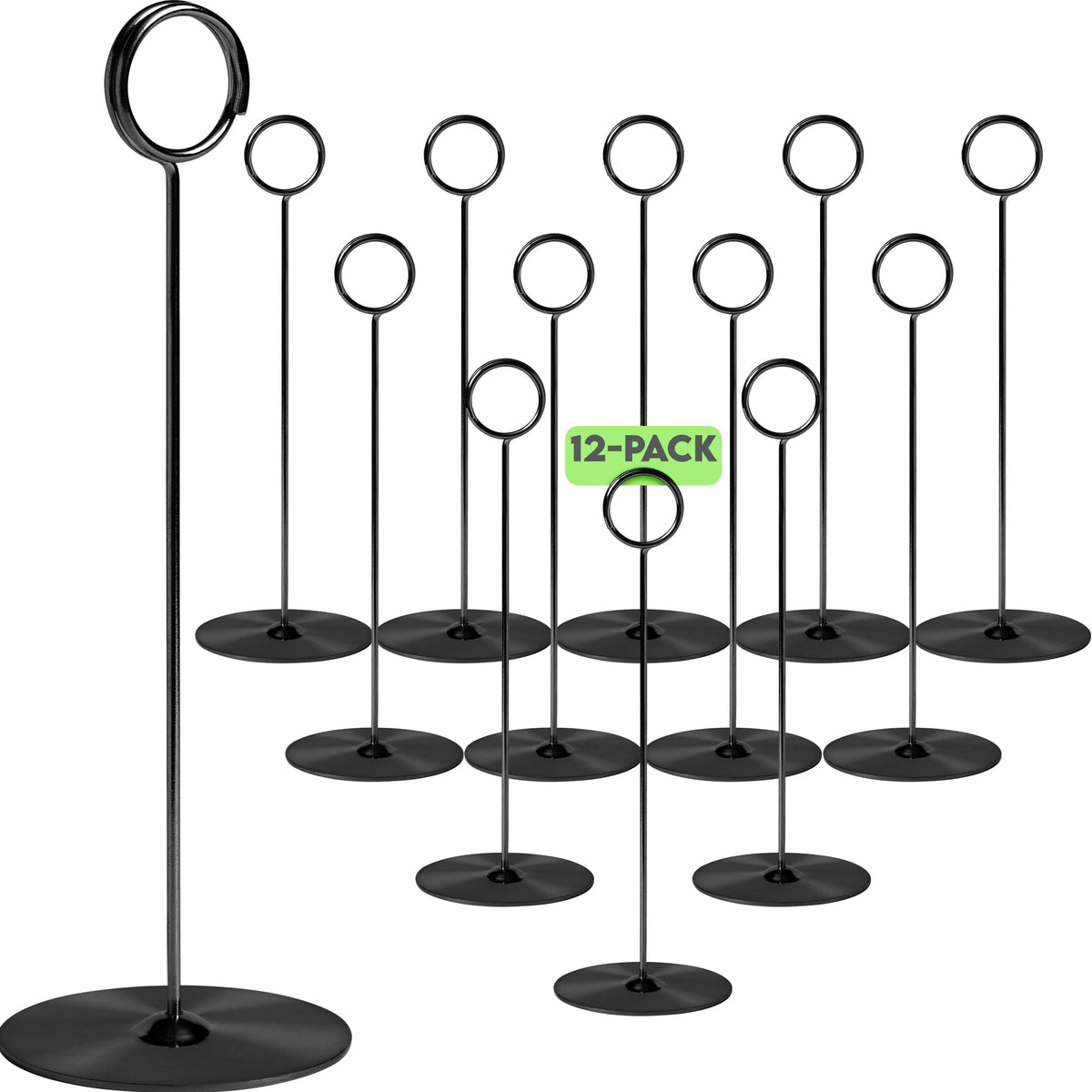 Gray Bunny table number holders stand 8 inches tall for clear seating cues.