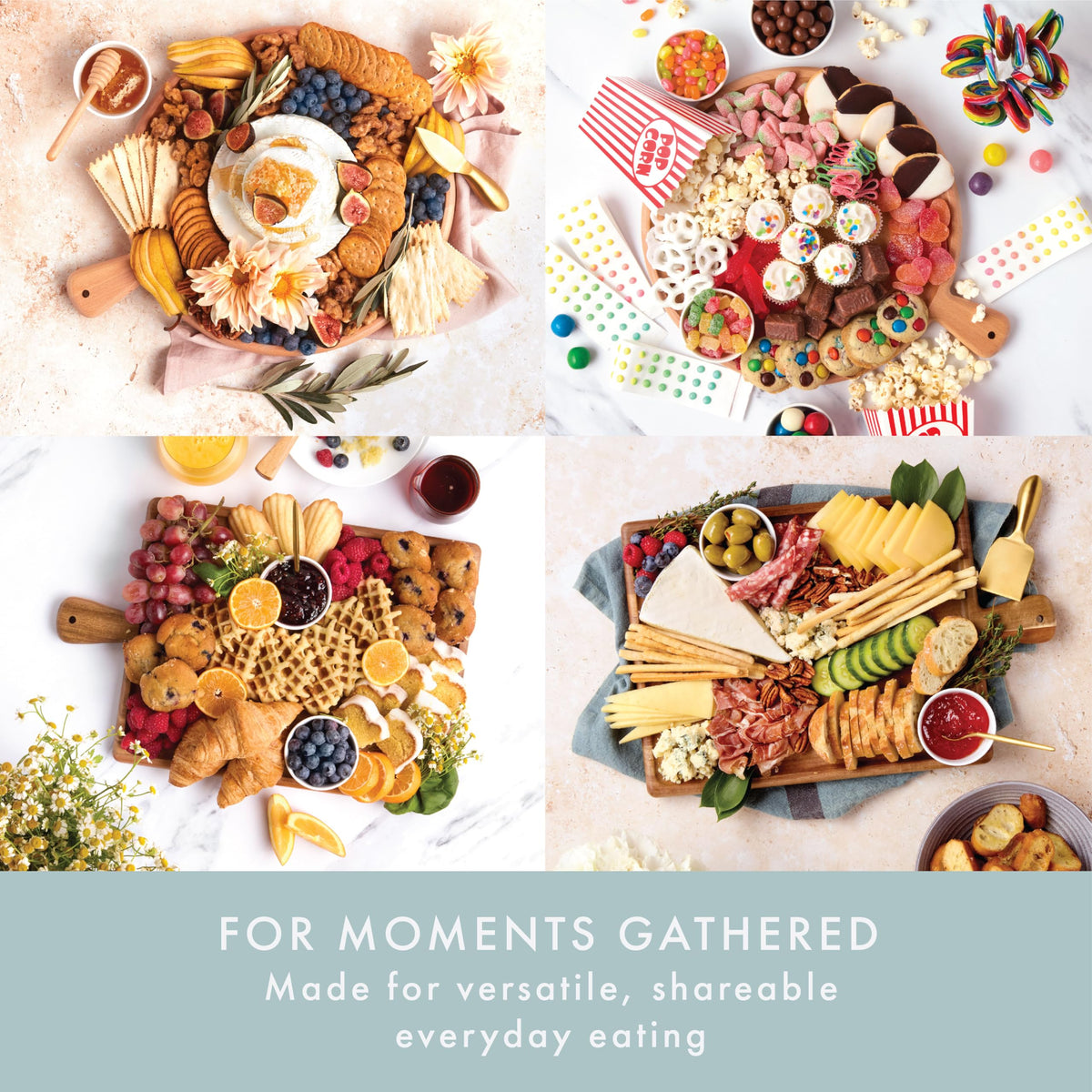 Grazerie Charcuterie Board Set 2-in-1 design doubles as a cutting board.