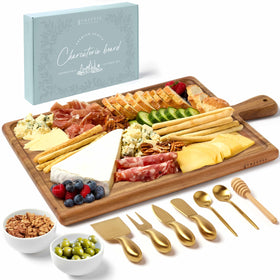 Grazerie Charcuterie Board Set with acacia serving board for elegant entertaining.