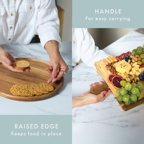Grazerie Charcuterie Board Set comfort handle for easy transport.
