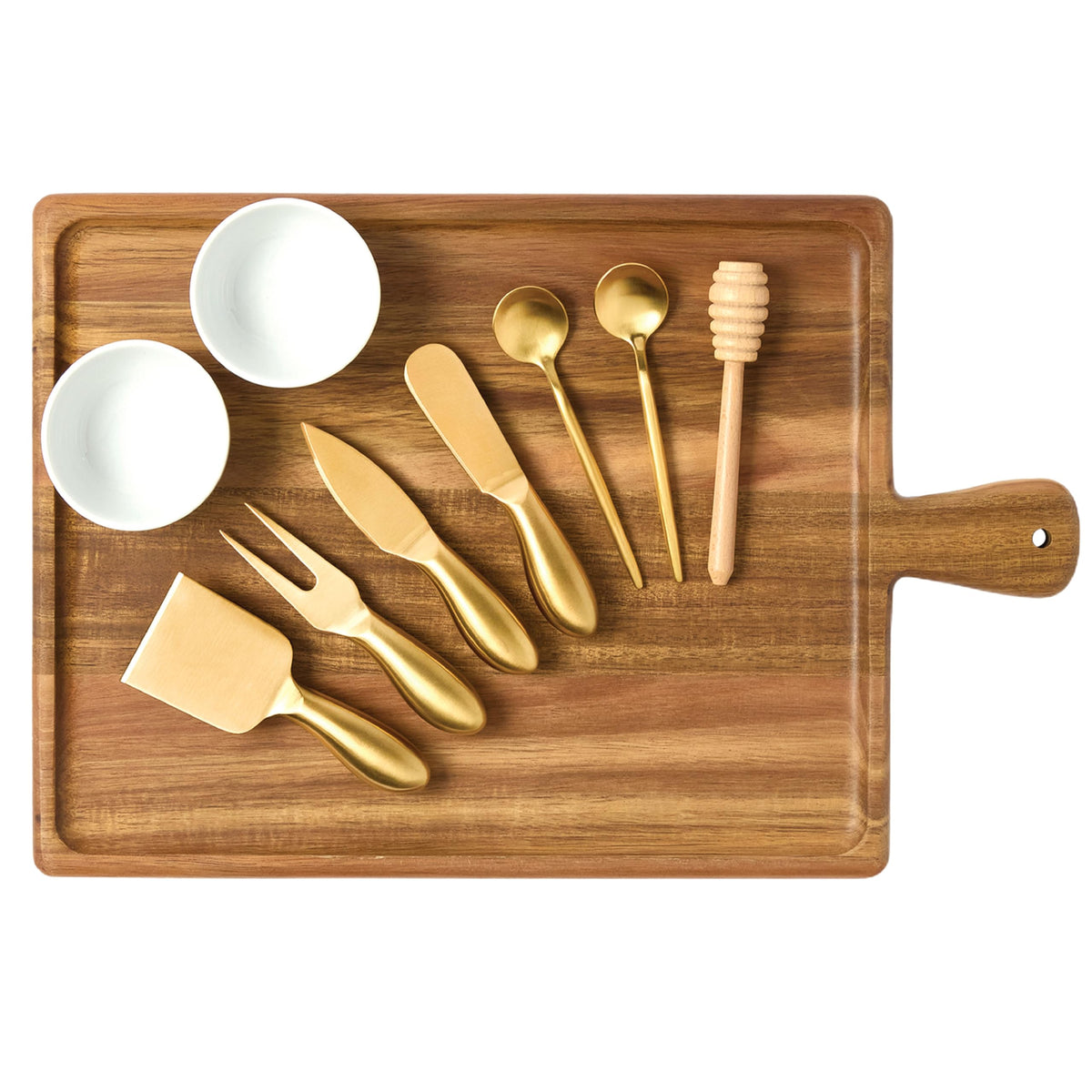 Grazerie Charcuterie Board Set dimensions 16.75 by 11 inches for versatile layouts.