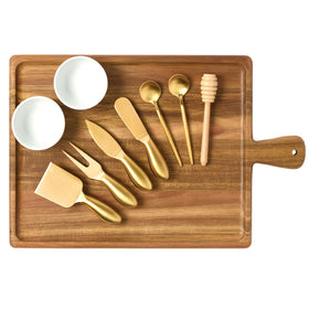 Grazerie Charcuterie Board Set dimensions 16.75 by 11 inches for versatile layouts.